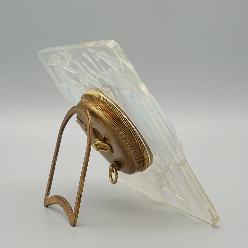 Inséparables - French Art Deco Glass - Rene Lalique - Desk Clock 