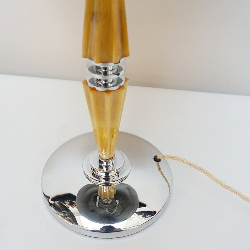 Vintage Bakelite and Chromed Metal Dome Table Lamp - Jeroen Markies Art Deco