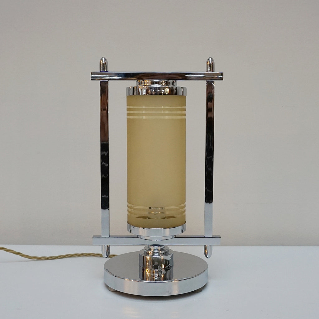 All of our lighting is fully refurbished, re-wired, and re-chromed with some replacement parts. 