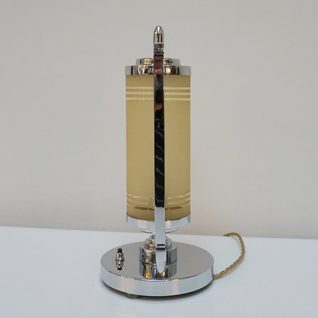 All of our lighting is fully refurbished, re-wired, and re-chromed with some replacement parts. 