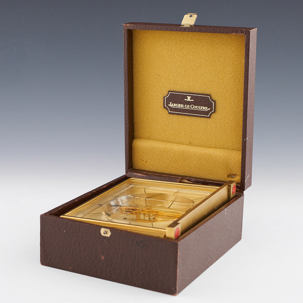 Vintage Jaeger LeCoultre 1950's Mantel Clock Gilt Brass - Jeroen Markies Art Deco