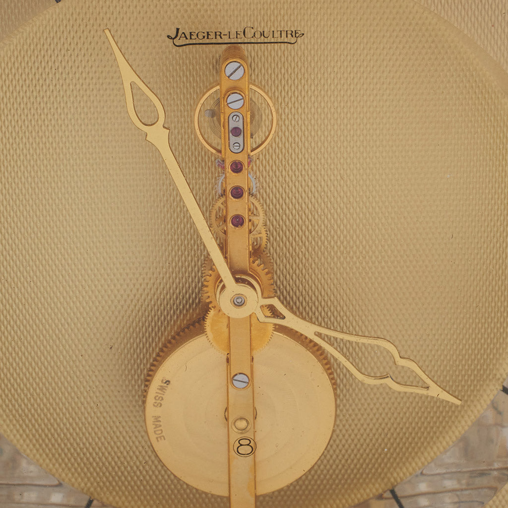 Vintage Jaeger LeCoultre 1950's Mantel Clock Gilt Brass - Jeroen Markies Art Deco