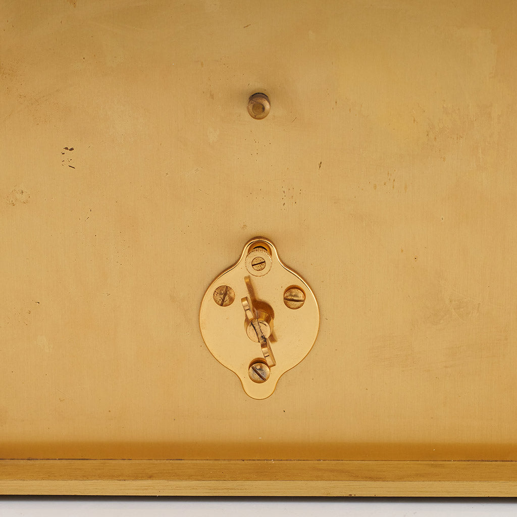 Vintage Jaeger LeCoultre 1950's Mantel Clock Gilt Brass - Jeroen Markies Art Deco