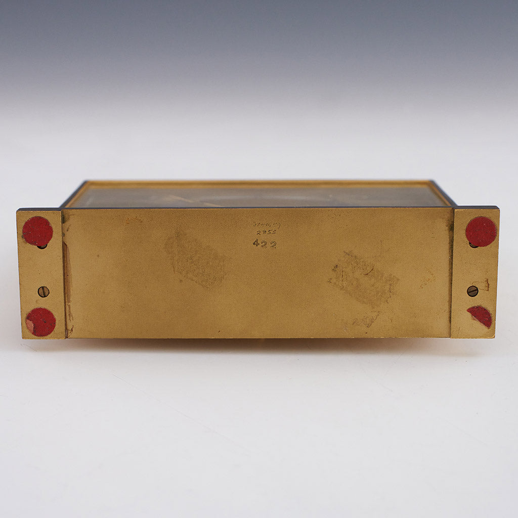 Vintage Jaeger LeCoultre 1950's Mantel Clock Gilt Brass - Jeroen Markies Art Deco