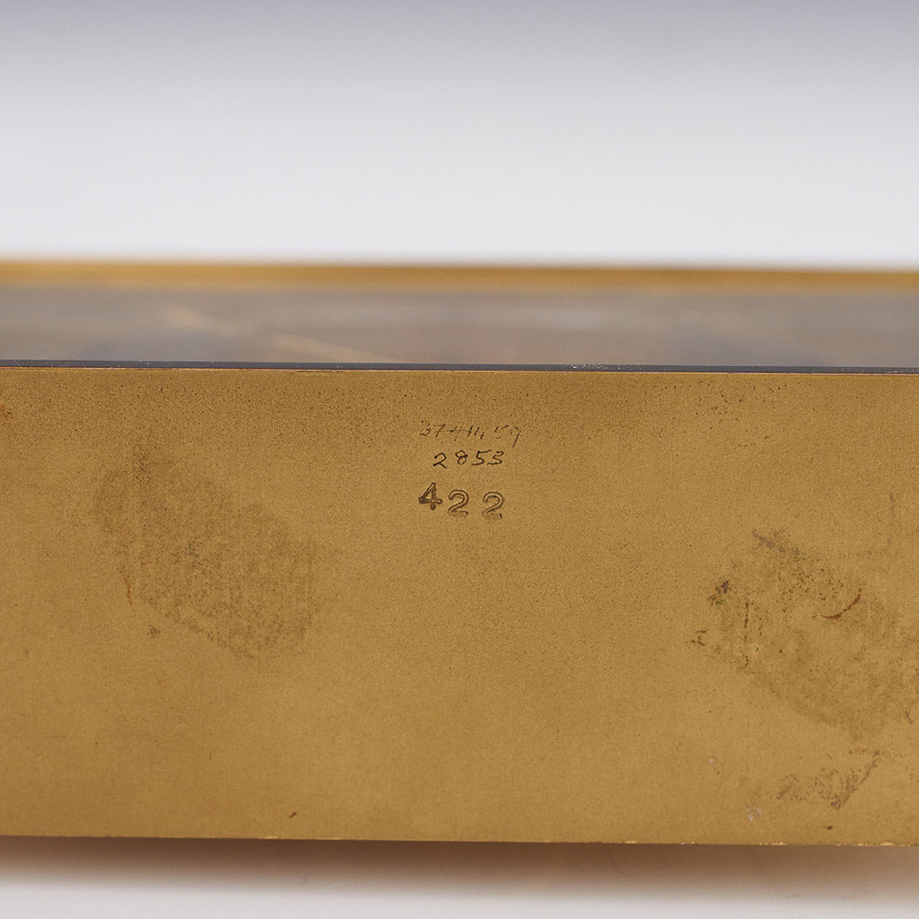 Vintage Jaeger LeCoultre 1950's Mantel Clock Gilt Brass - Jeroen Markies Art Deco