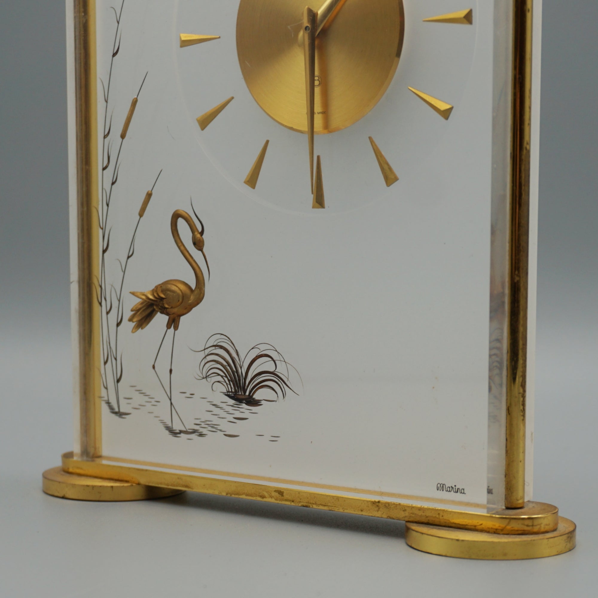 A Jaeger LeCoultre 'Marina' Mantel Clock