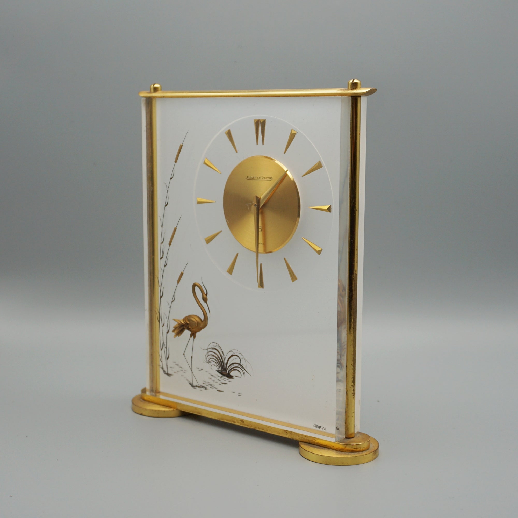 A Jaeger LeCoultre 'Marina' Mantel Clock