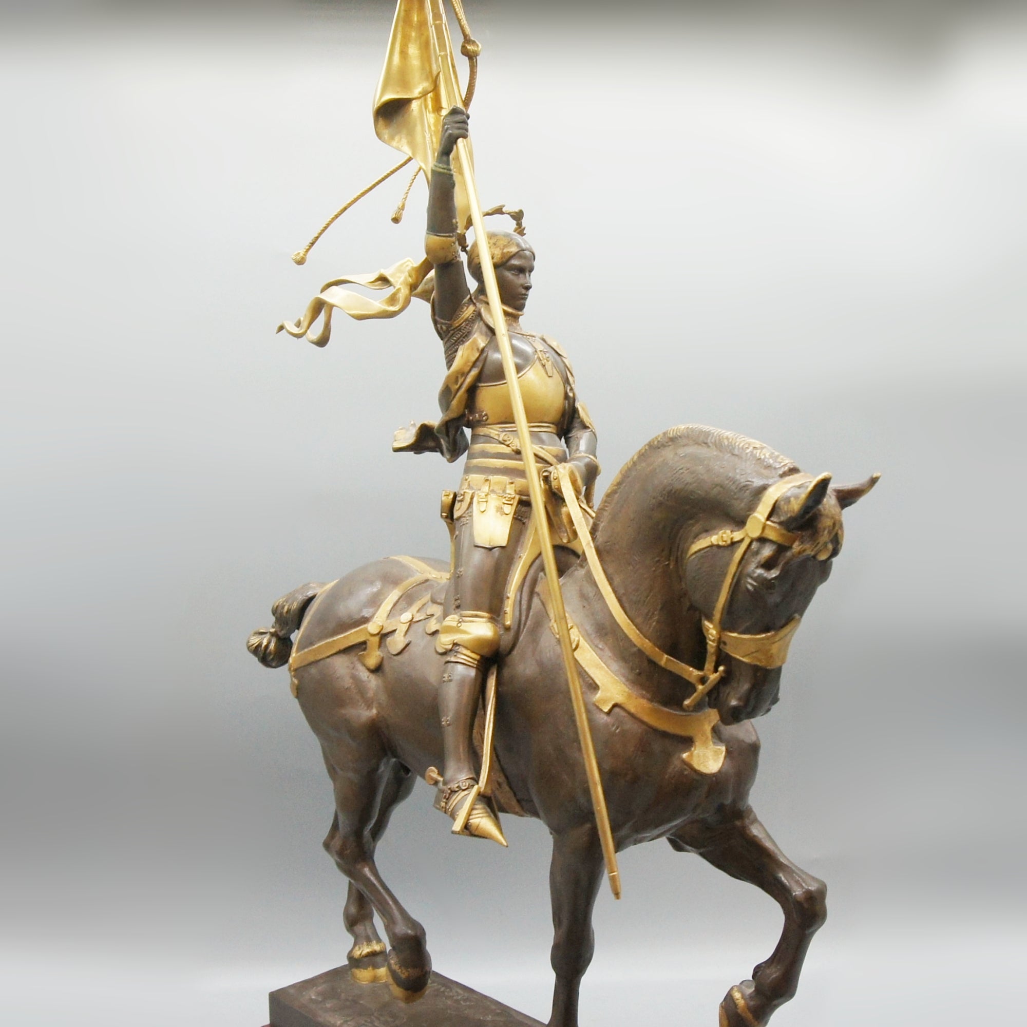 'Jeanne d'Arc' Stunning Original Bronze Sculpture by Emmanuel Fremiet of the Famous Joan of Arc Sculpture - Markies Antiques Ltd