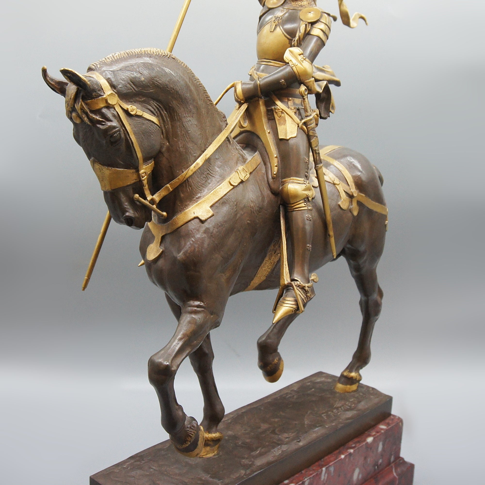 'Jeanne d'Arc' Stunning Original Bronze Sculpture by Emmanuel Fremiet of the Famous Joan of Arc Sculpture - Markies Antiques Ltd