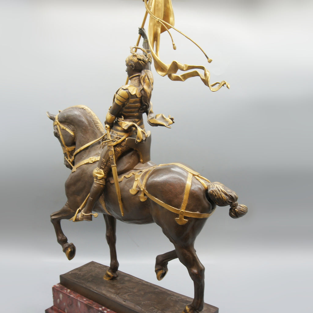'Jeanne d'Arc' Stunning Original Bronze Sculpture by Emmanuel Fremiet of the Famous Joan of Arc Sculpture - Markies Antiques Ltd
