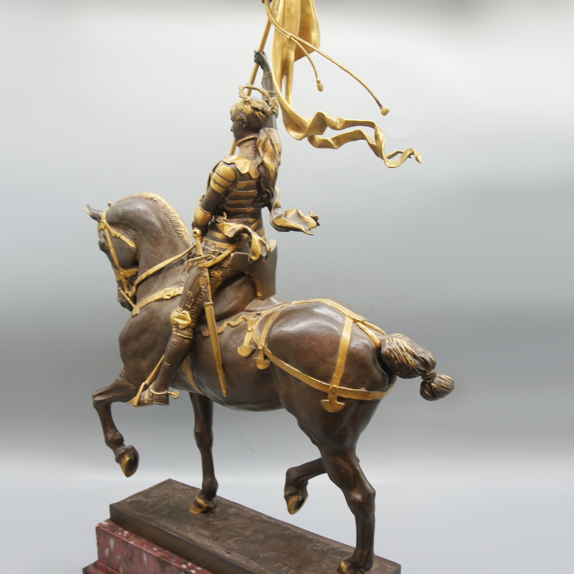 'Jeanne d'Arc' Stunning Original Bronze Sculpture by Emmanuel Fremiet of the Famous Joan of Arc Sculpture - Markies Antiques Ltd