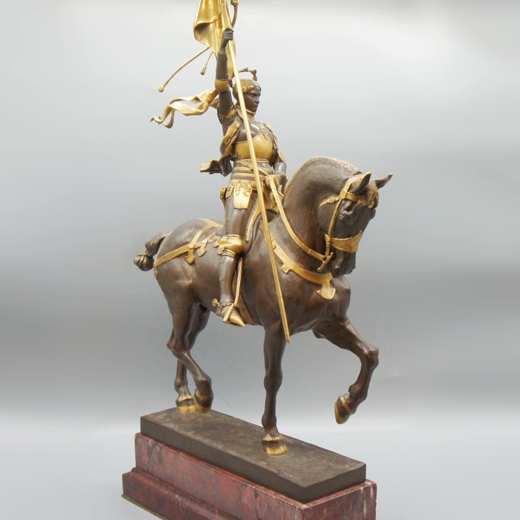 'Jeanne d'Arc' Stunning Original Bronze Sculpture by Emmanuel Fremiet of the Famous Joan of Arc Sculpture - Markies Antiques Ltd