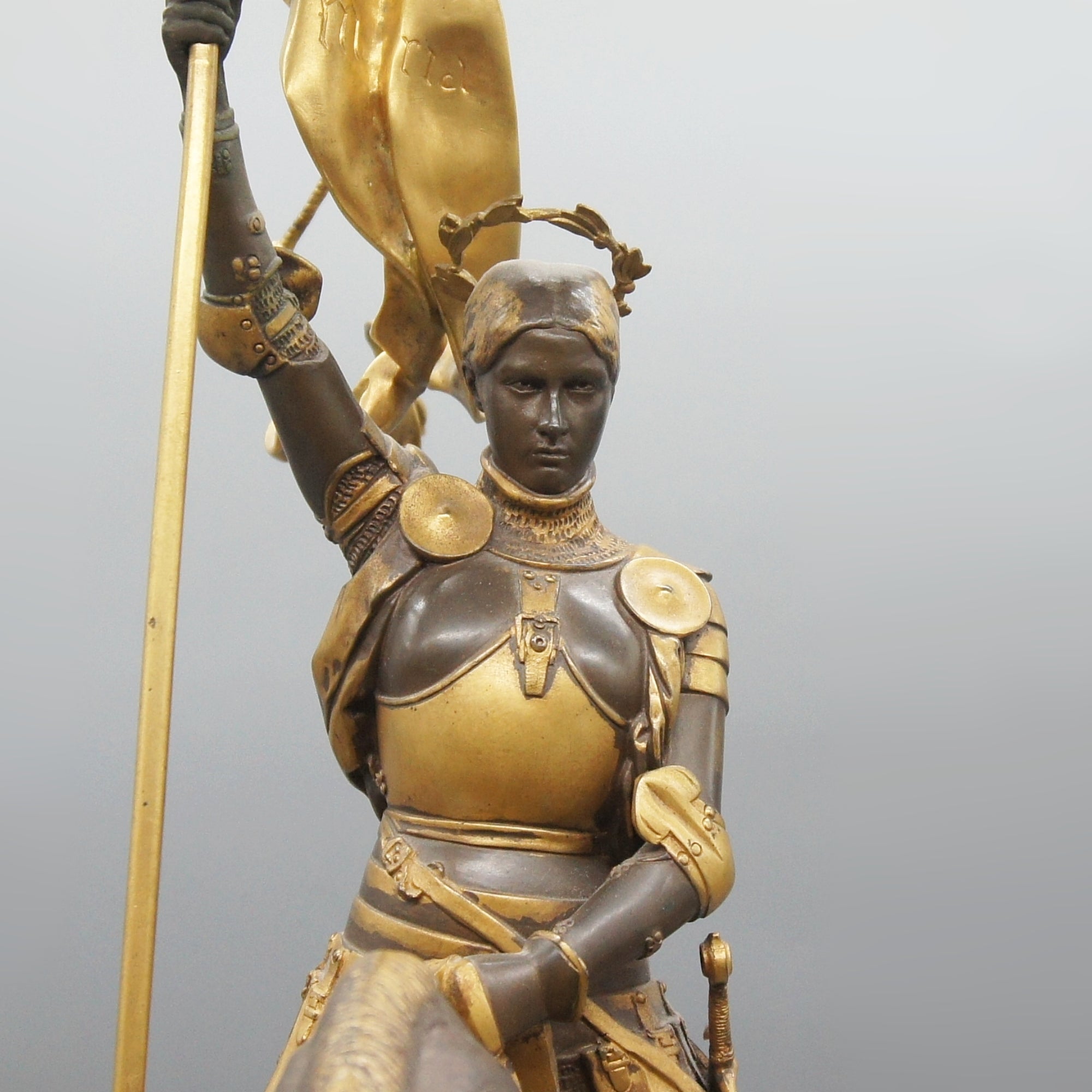 'Jeanne d'Arc' Stunning Original Bronze Sculpture by Emmanuel Fremiet of the Famous Joan of Arc Sculpture - Markies Antiques Ltd