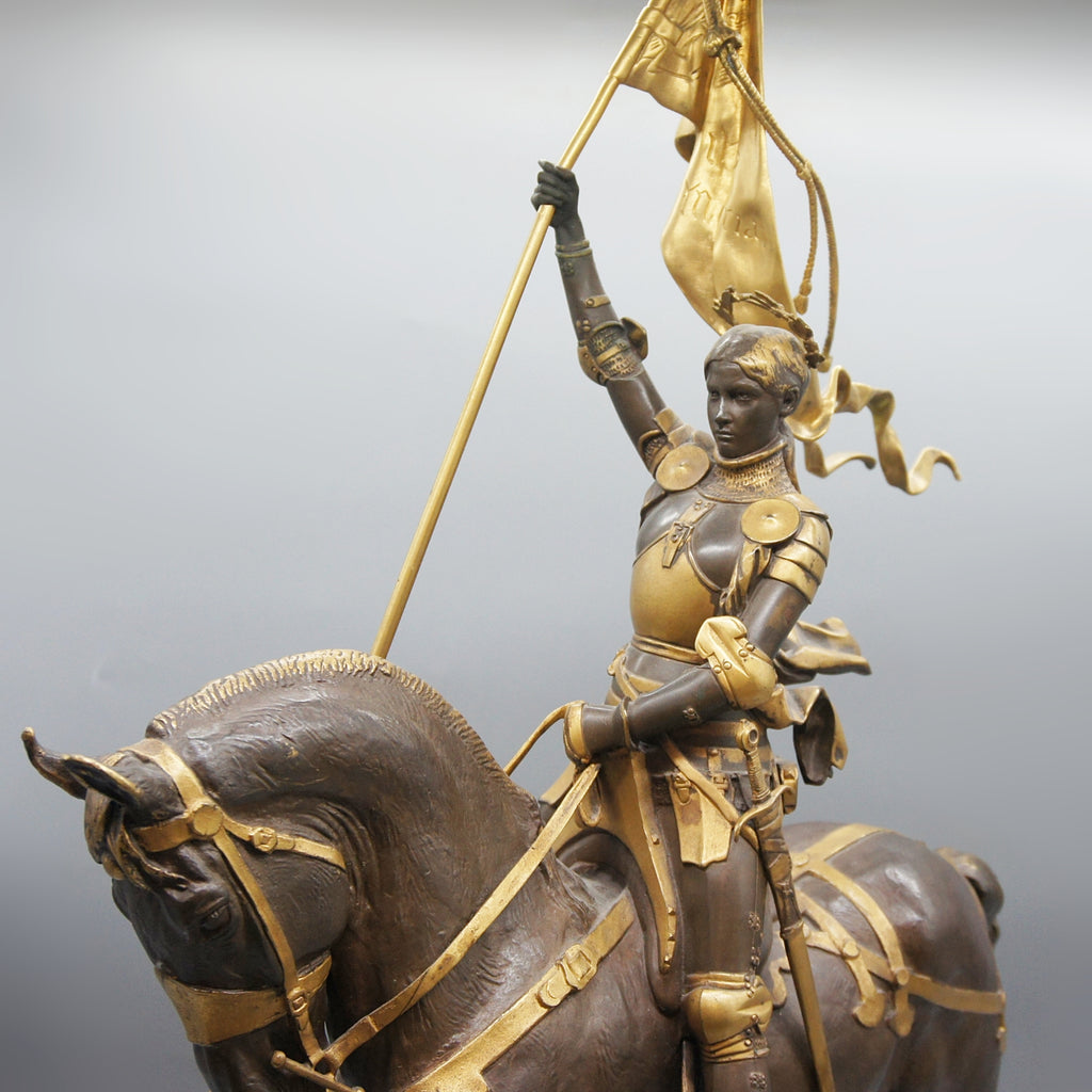 'Jeanne d'Arc' Stunning Original Bronze Sculpture by Emmanuel Fremiet of the Famous Joan of Arc Sculpture - Markies Antiques Ltd