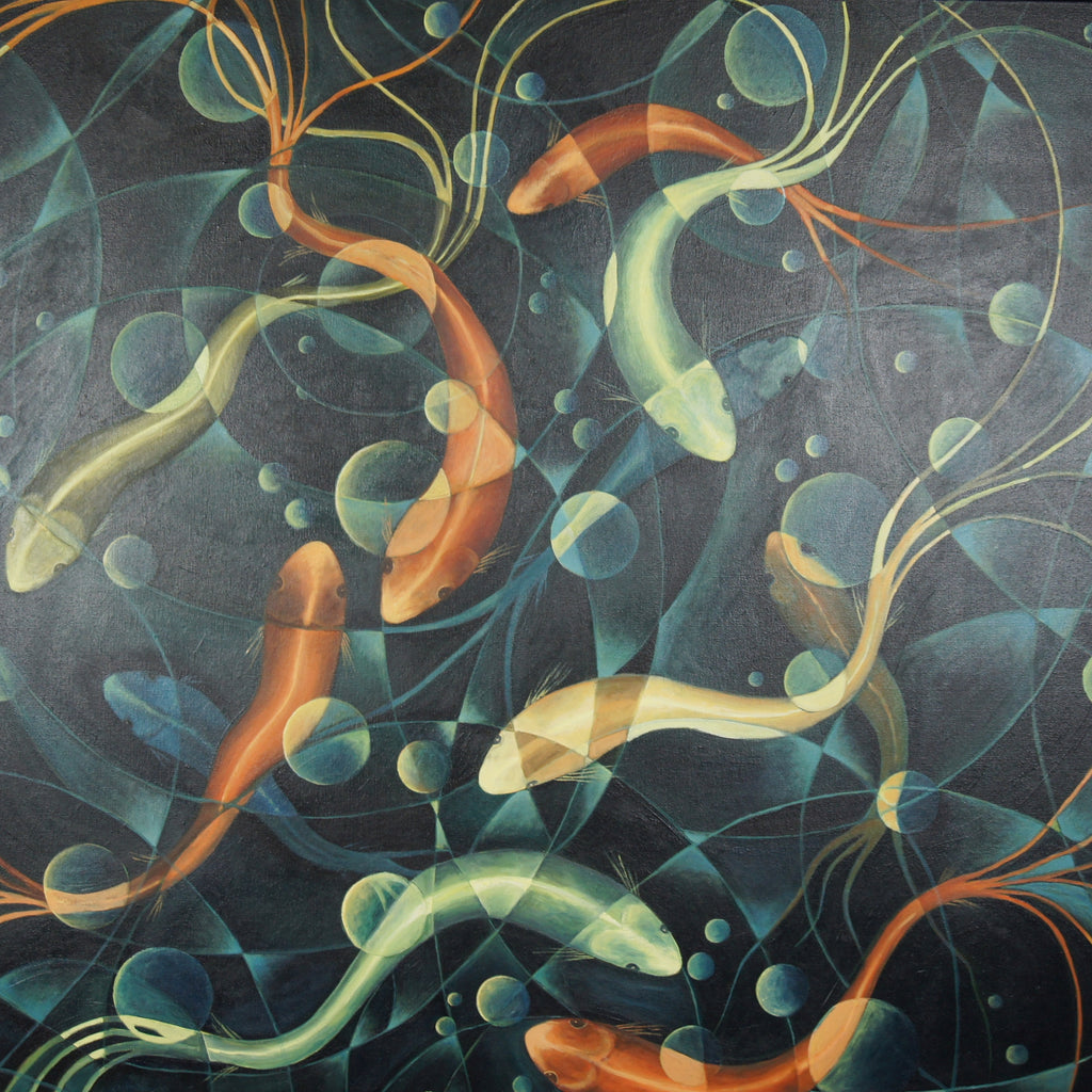 Contemporary Artwork | Vera Jefferson | Fish Painting Original | Markies Antiques Ltd