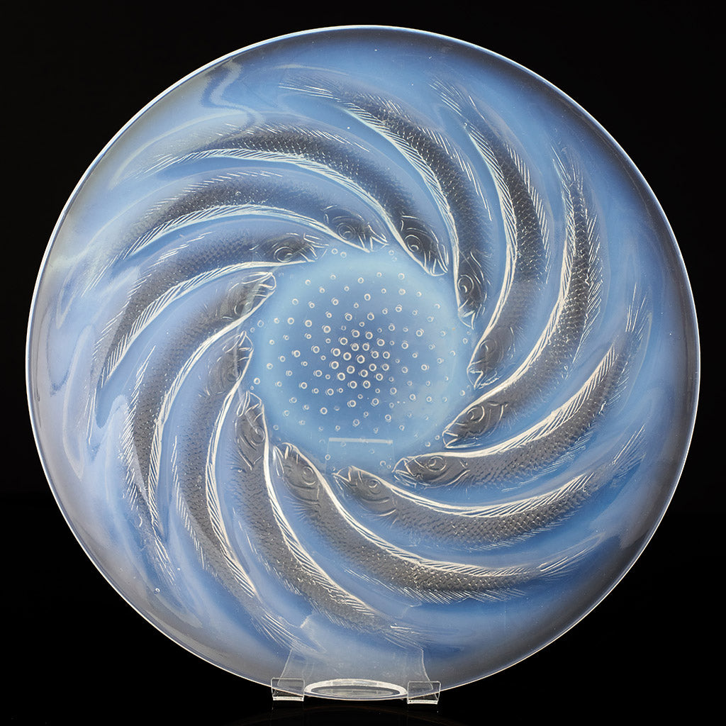 Rene Lalique Poissons No.1 Coupe Ouverte Opalescent Glass Bowl
