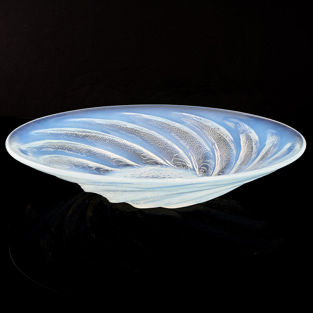 Rene Lalique Poissons No.1 Coupe Ouverte Opalescent Glass Bowl