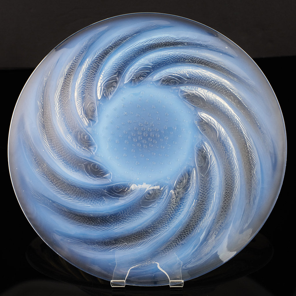 Rene Lalique Poissons No.1 Coupe Ouverte Opalescent Glass Bowl