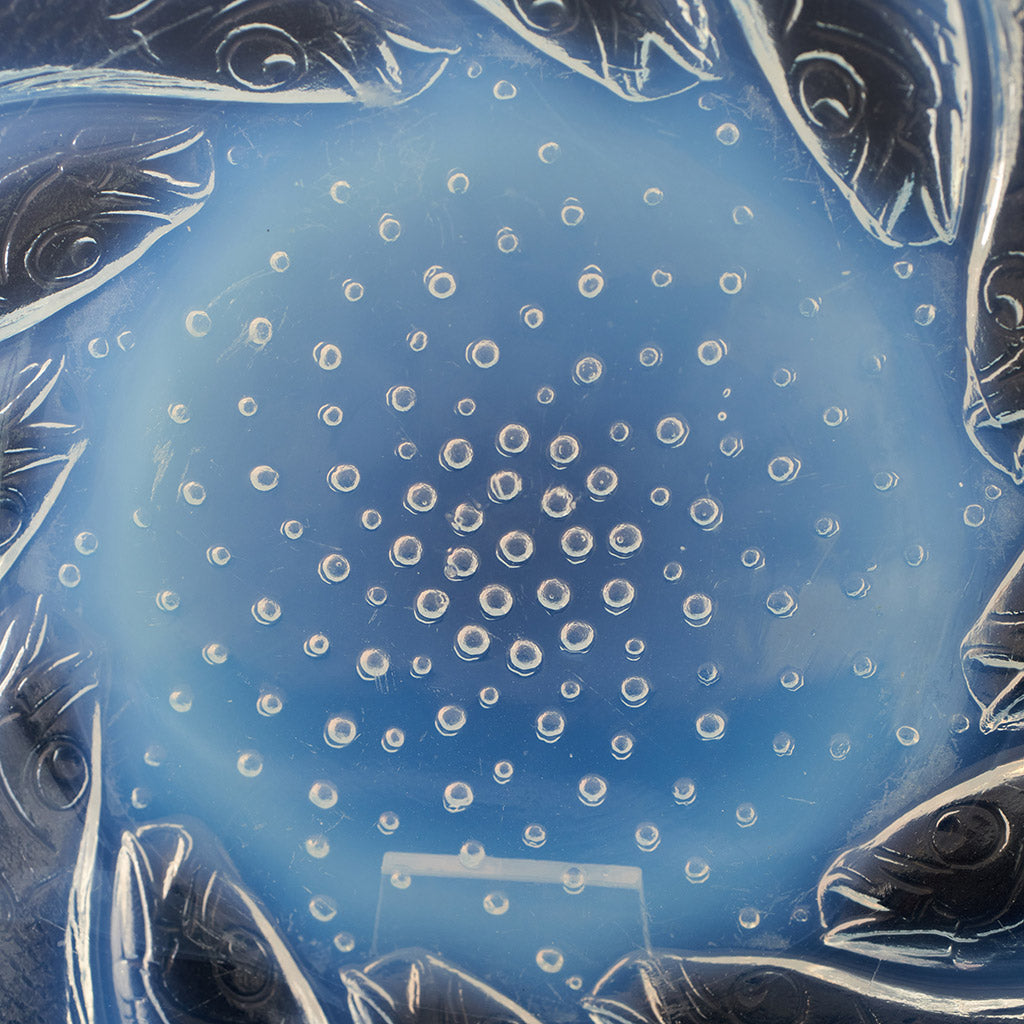 Rene Lalique Poissons No.1 Coupe Ouverte Opalescent Glass Bowl