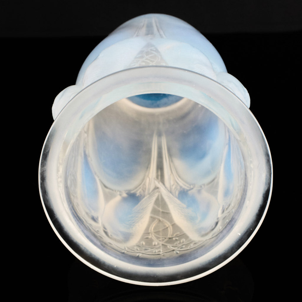 'Ceylan' Rene Lalique Original Opalescent Glass Vase - Jeroen Markies Art Deco