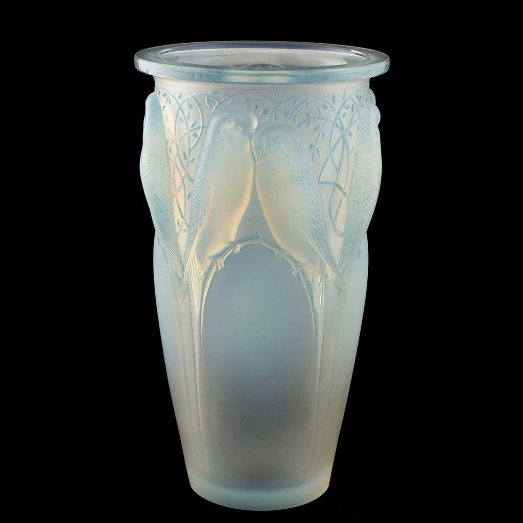'Ceylan' Rene Lalique Opalescent Glass Vase - Jeroen Markies Art Deco