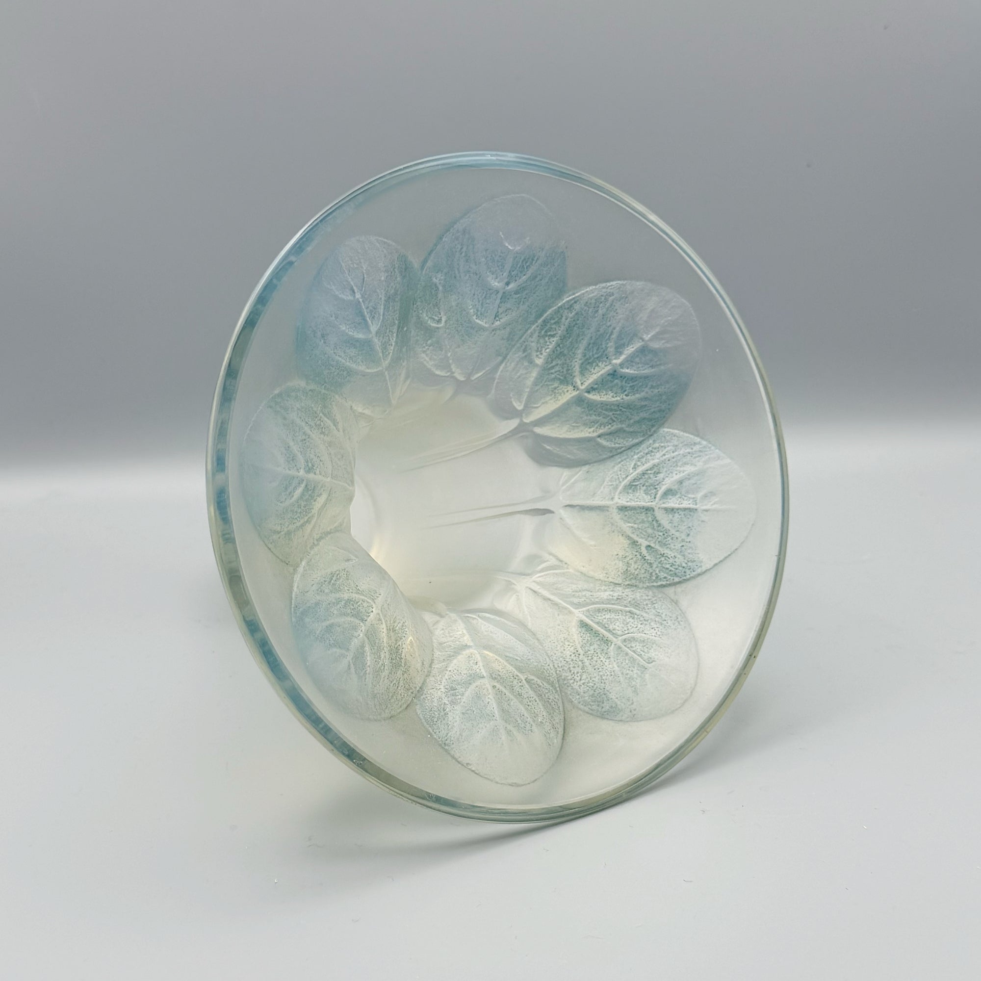 René Lalique 'Violettes' Opalescent Glass Vase