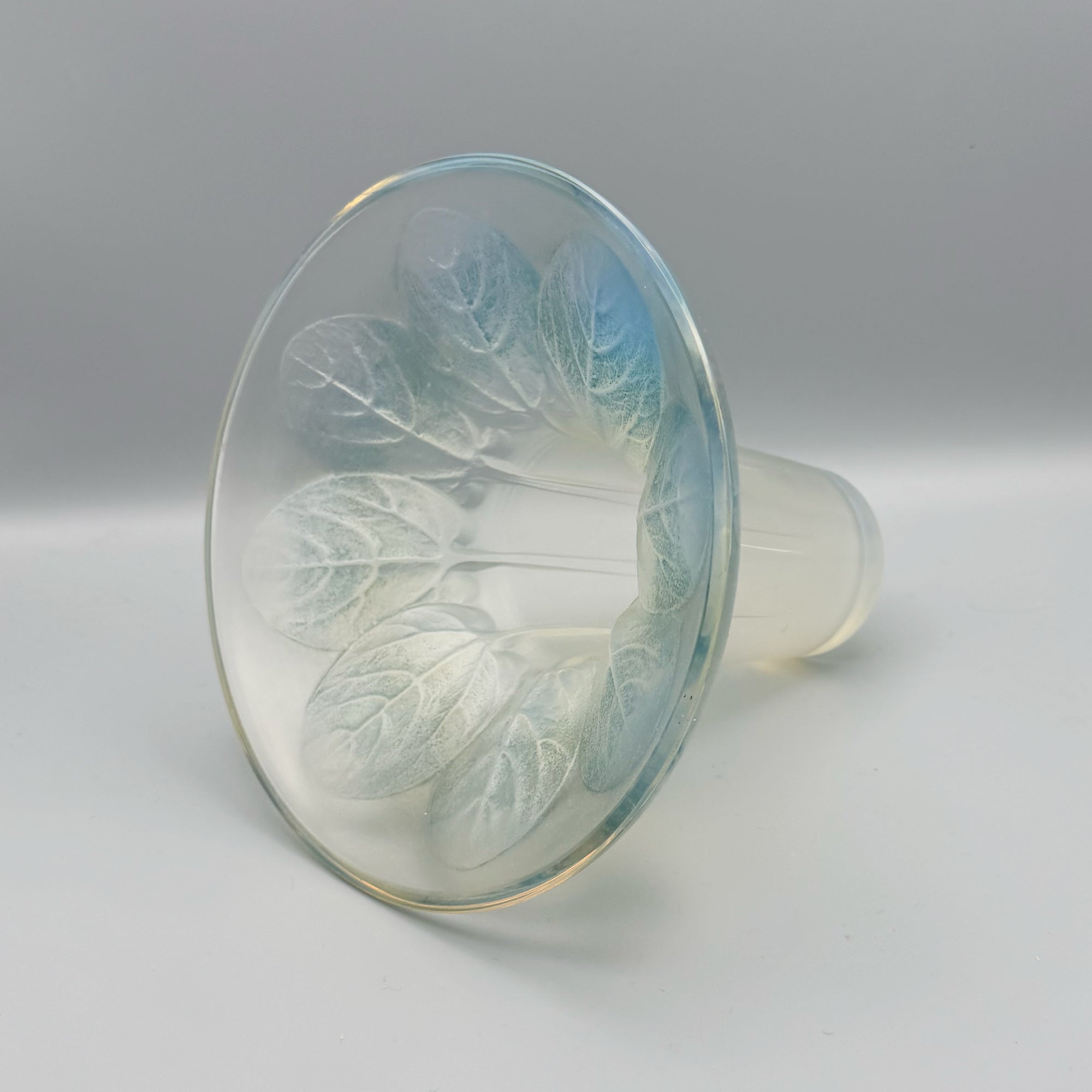 René Lalique 'Violettes' Opalescent Glass Vase