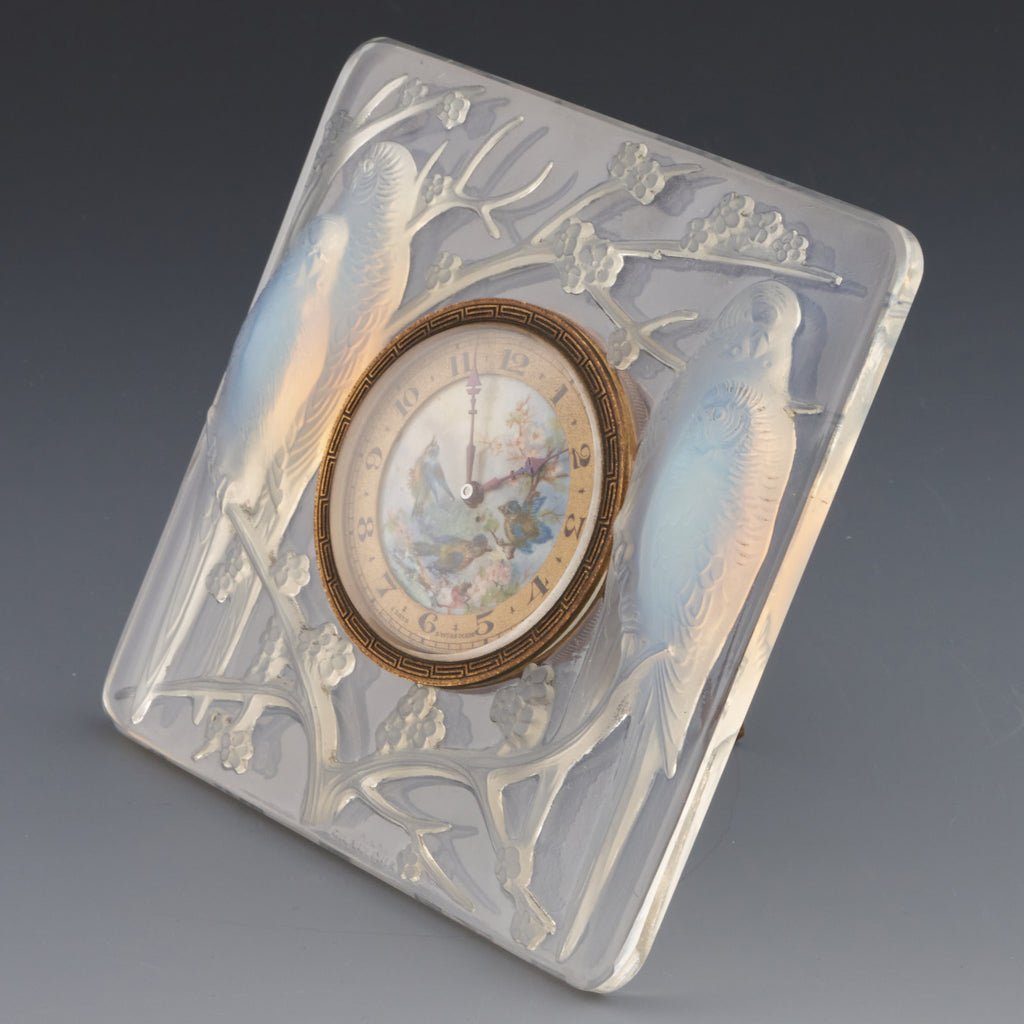 Inseperables - Rene Lalique Opalescent Glass Clock - Jeroen Markies Art Deco