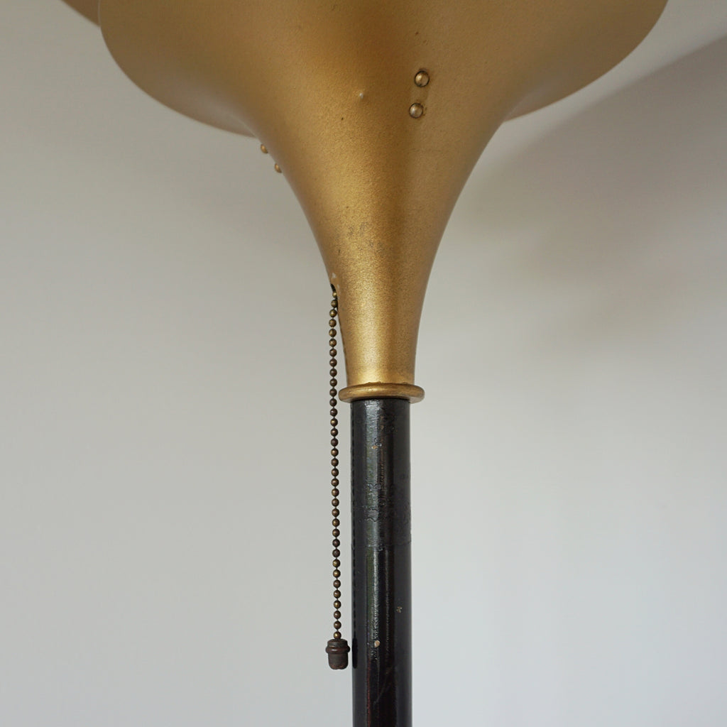 Brass and enamel French Art deco Uplighter Lamp 1930s - jeroen Markies Art Deco