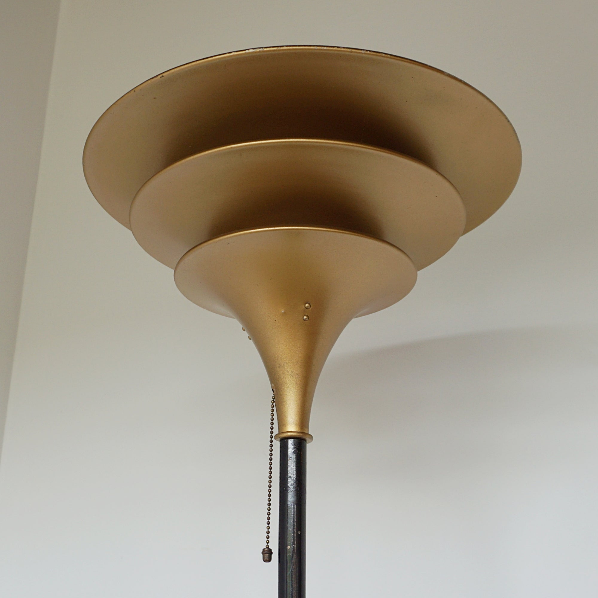 Brass and enamel French Art deco Uplighter Lamp 1930s - jeroen Markies Art Deco