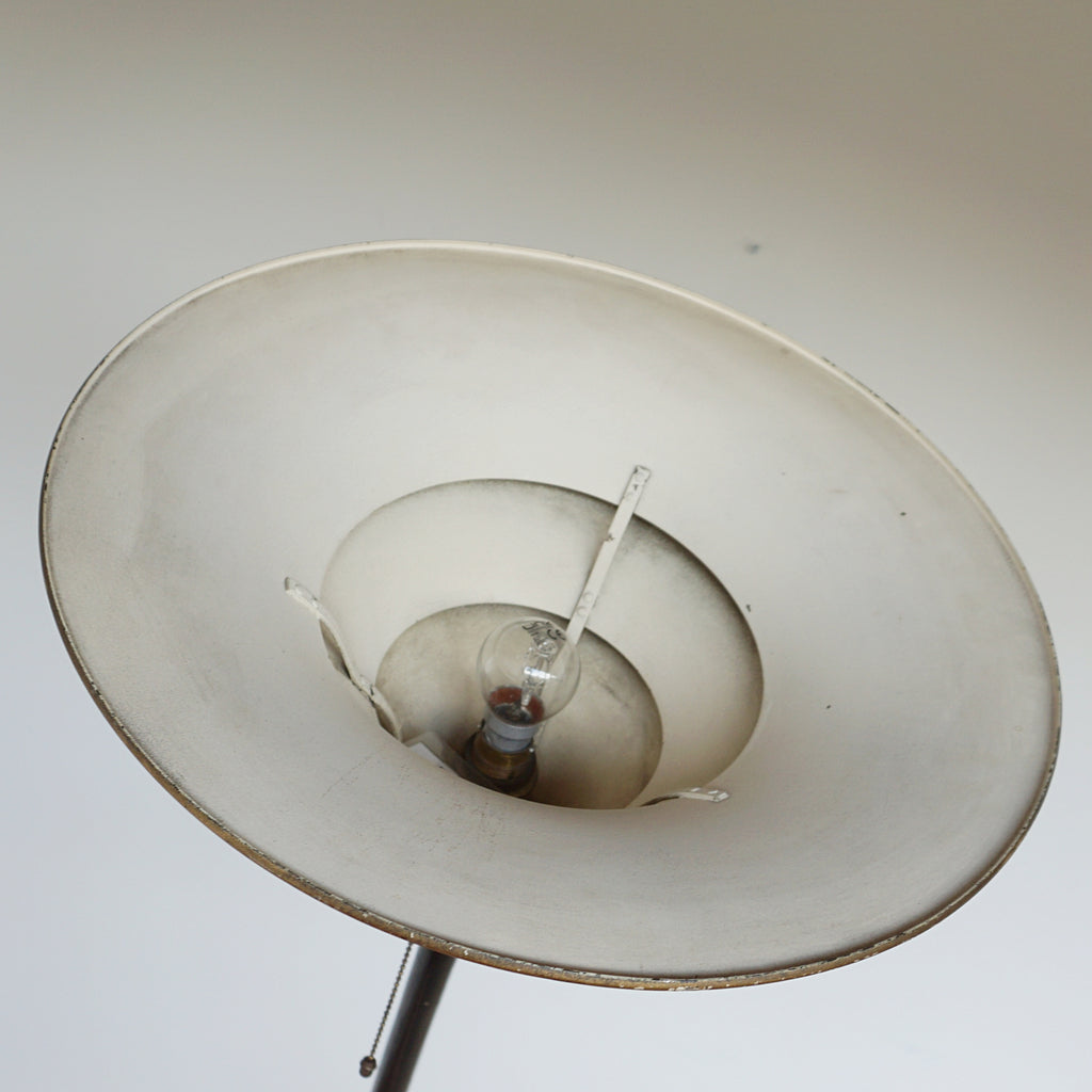 Brass and enamel French Art deco Uplighter Lamp 1930s - jeroen Markies Art Deco