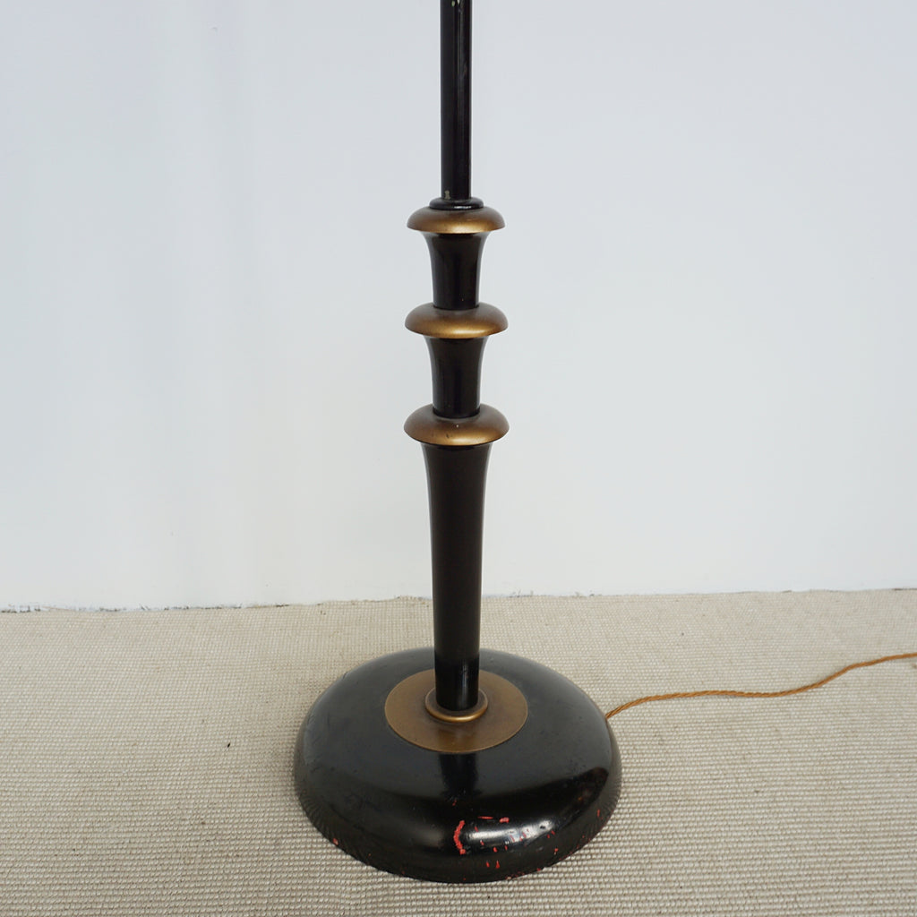 Brass and enamel French Art deco Uplighter Lamp 1930s - jeroen Markies Art Deco