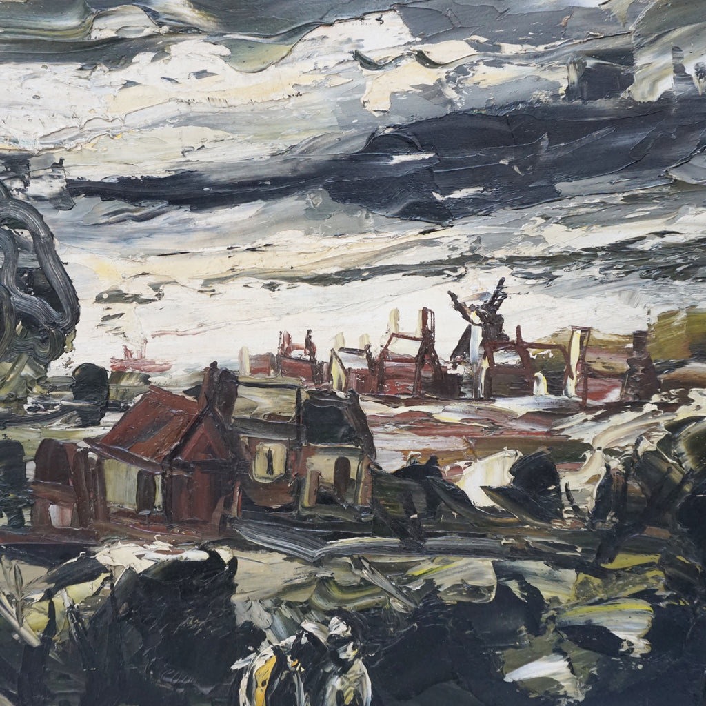 1936 Signed and Dated Oil on Board LLandscape Painting - Jeroen Markies Art Deco