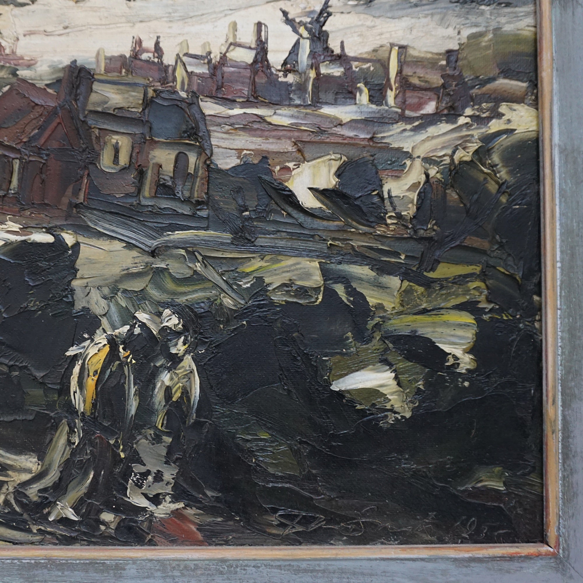 1936 Signed and Dated Oil on Board LLandscape Painting - Jeroen Markies Art Deco