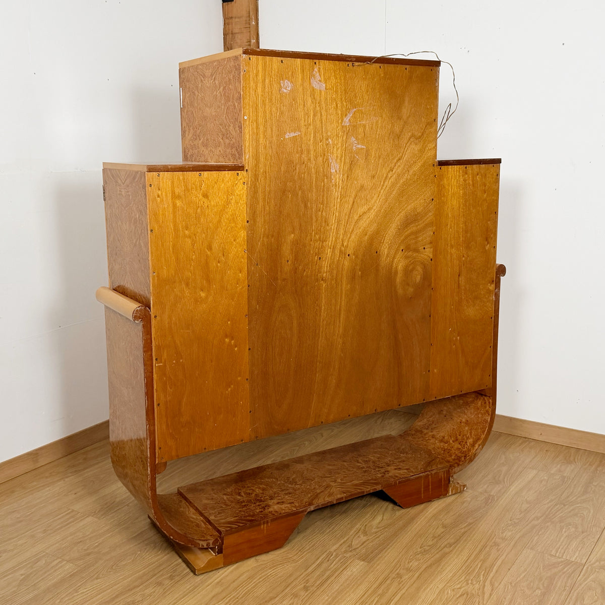 Art Deco Burr Walnut Cocktail Cabinet by Harry & Lou Epstein - Markies Antiques Ltd