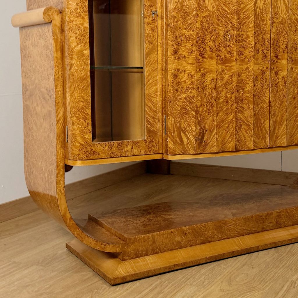 Art Deco Burr Walnut Cocktail Cabinet by Harry & Lou Epstein - Markies Antiques Ltd