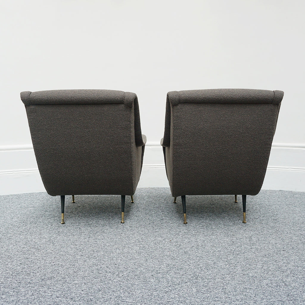 Pair of Lounge Chairs, grey bouclé - Jeroen Markies Art Deco