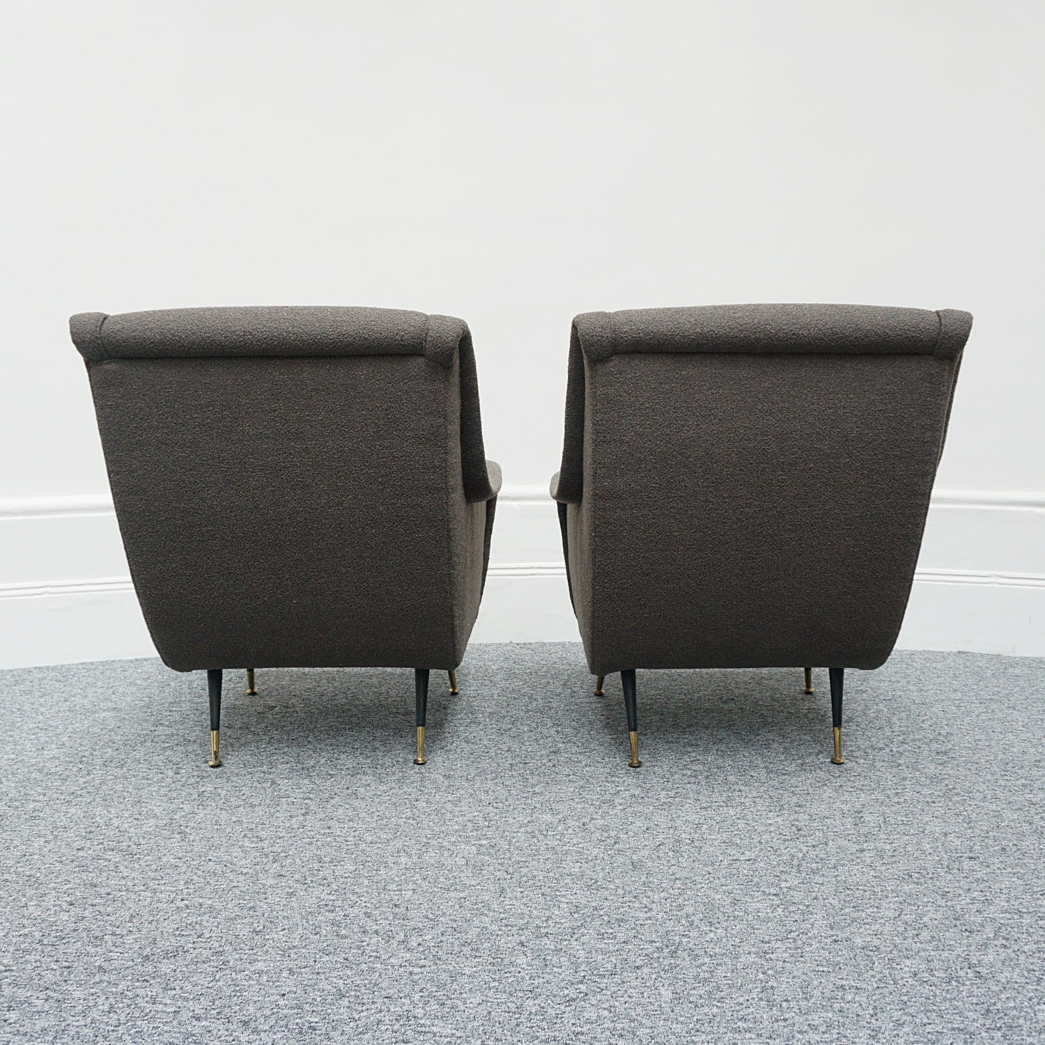 Pair of Lounge Chairs, grey bouclé - Jeroen Markies Art Deco