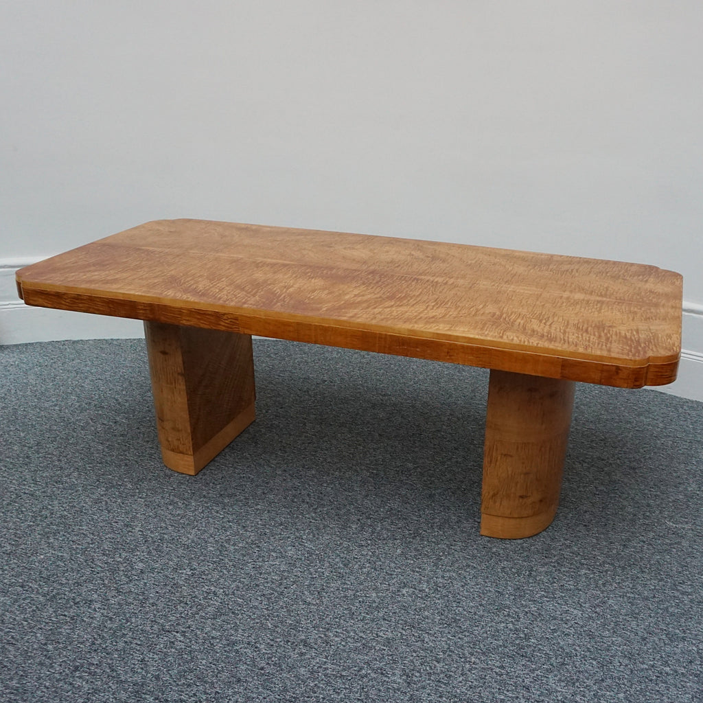 Vintage Six Seater Art Deco Dining Table and Chairs by Harry & Lou Epstein - Satinwood Veneer - Jeroen Markies Art Deco