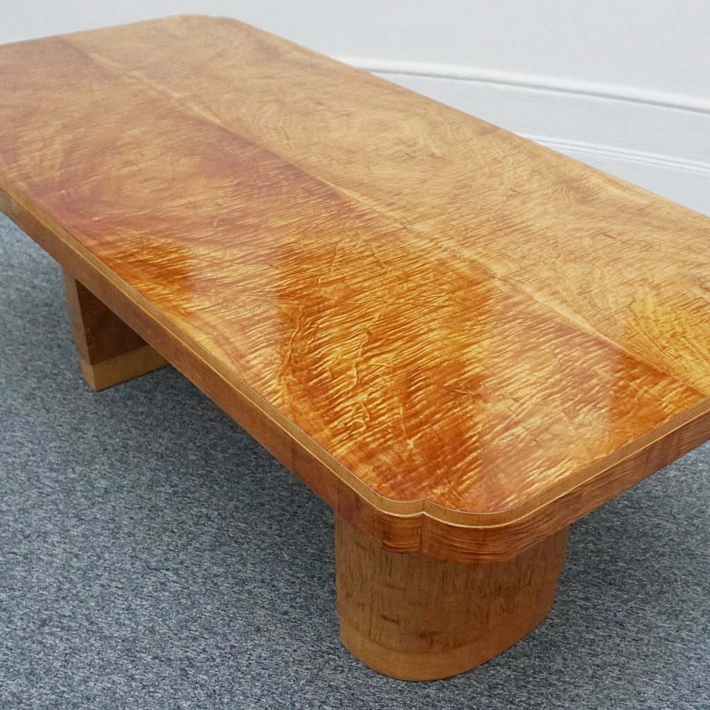 Vintage Six Seater Art Deco Dining Table and Chairs by Harry & Lou Epstein - Satinwood Veneer - Jeroen Markies Art Deco