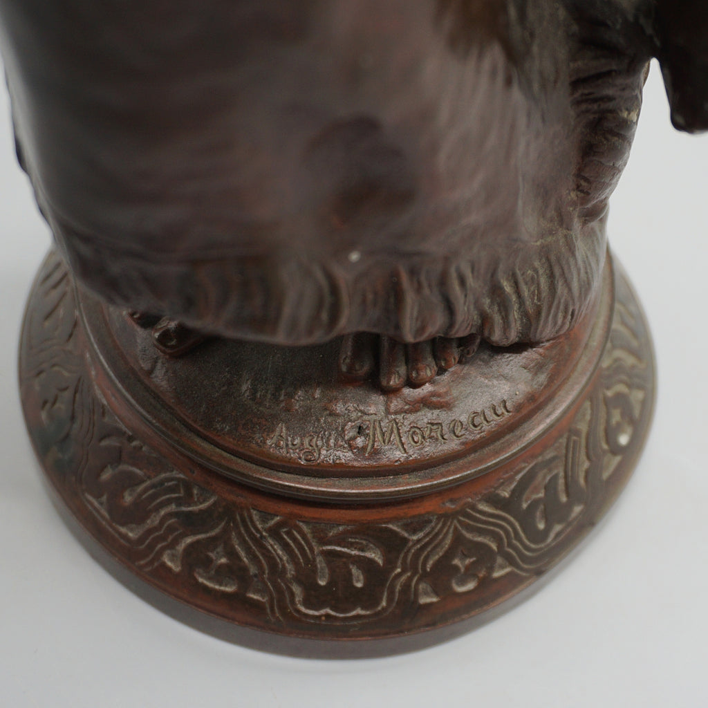 Late 19th Century Bronze Sculpture by Auguste Moreau of a Scantily Clad Lady - Markies Antiques Ltd