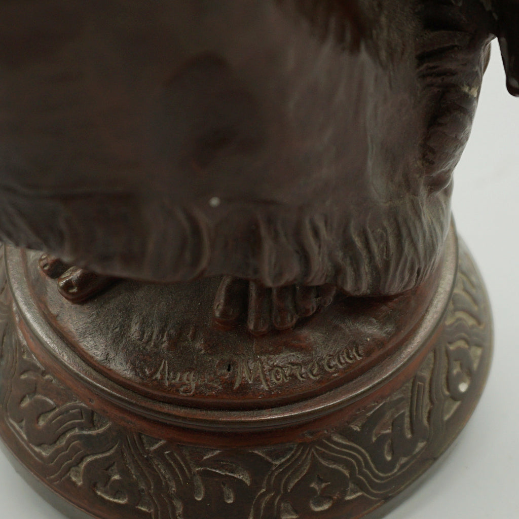 Late 19th Century Bronze Sculpture by Auguste Moreau of a Scantily Clad Lady - Markies Antiques Ltd