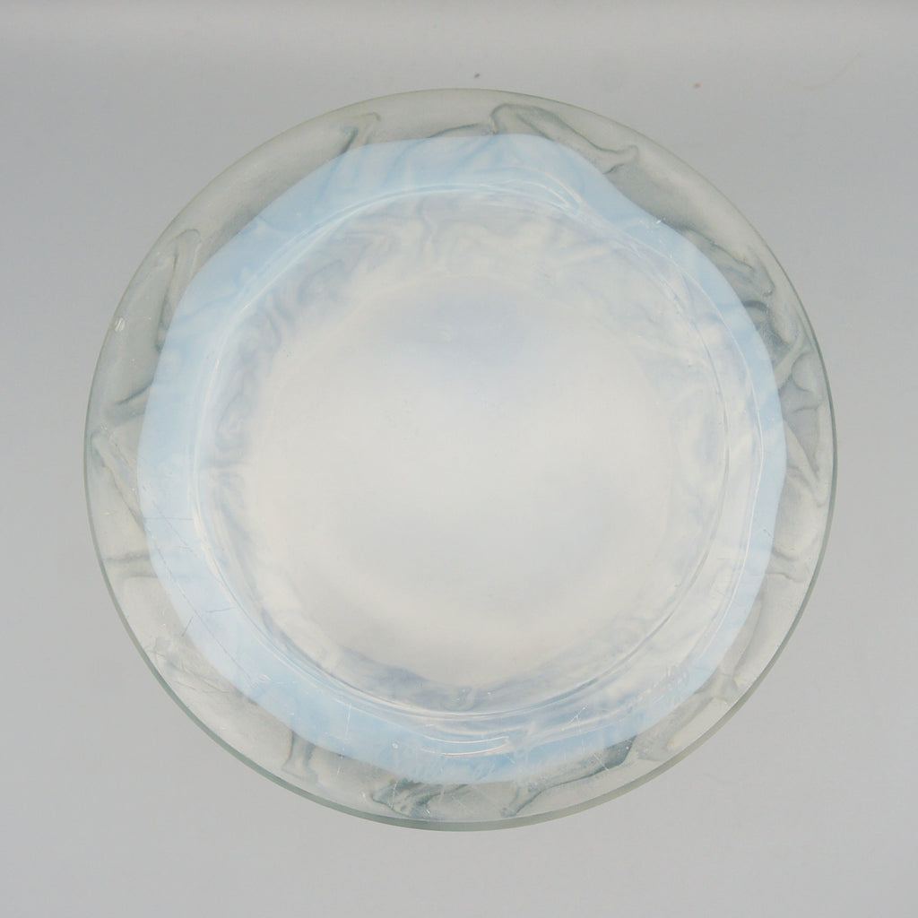 'Lutteurs' René Lalique Opalscent Glass Vase