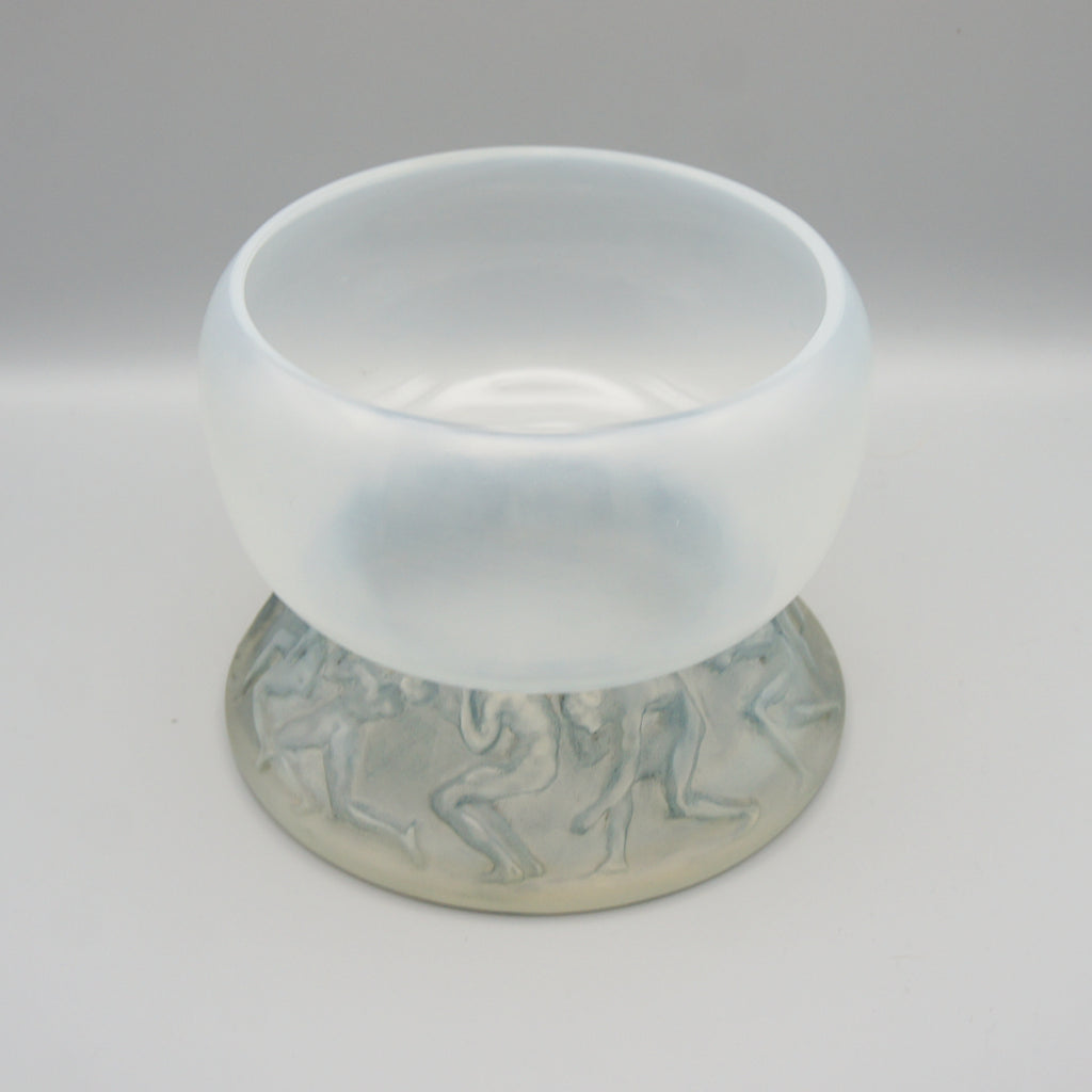 'Lutteurs' René Lalique Opalscent Glass Vase