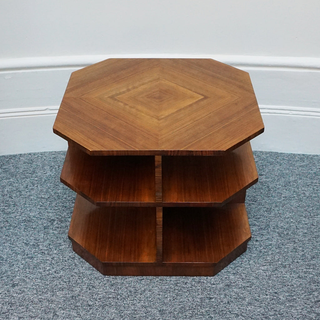 Vintage Art Deco Walnut Library Table - Jeroen Markies Art deco 