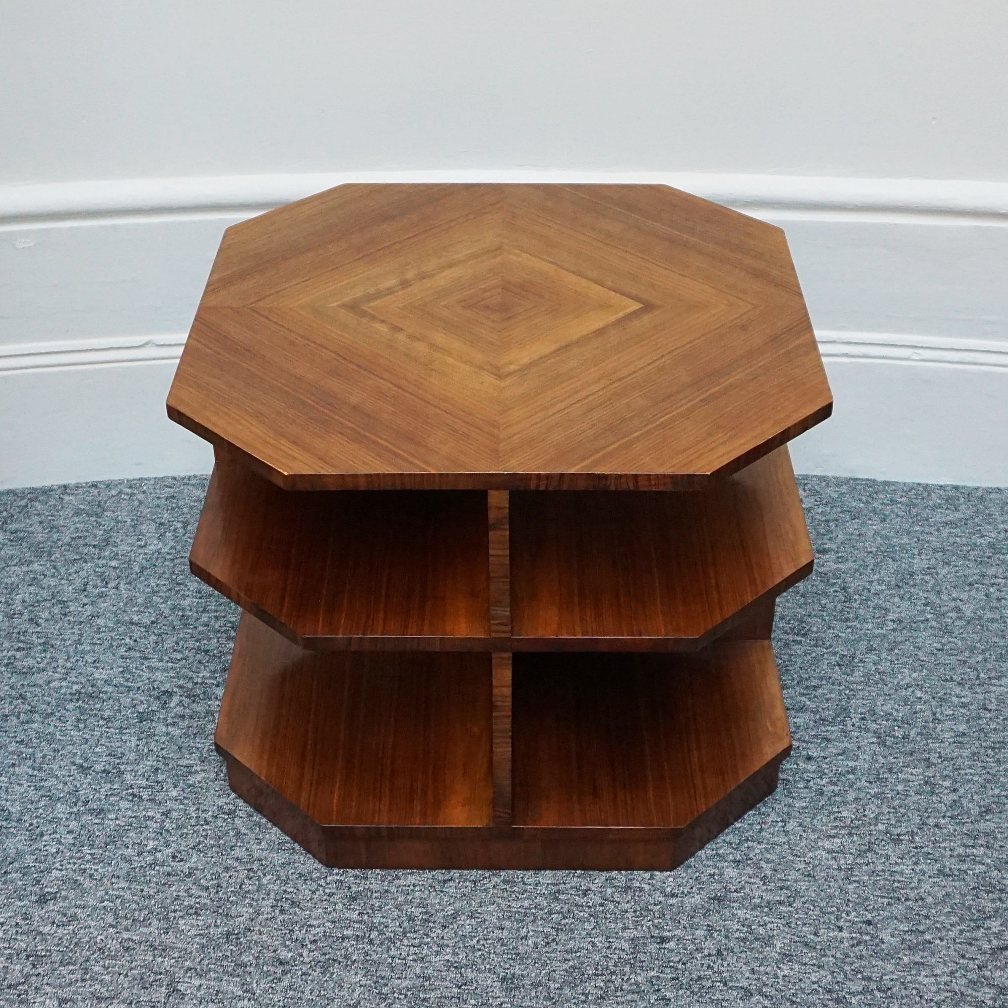 Vintage Art Deco Walnut Library Table - Jeroen Markies Art deco 
