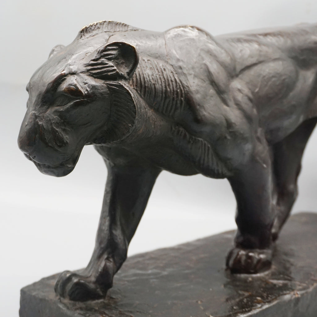 Piero Palozzolo Art Deco Striding Bronze panther - Jeroen Markies Art Deco