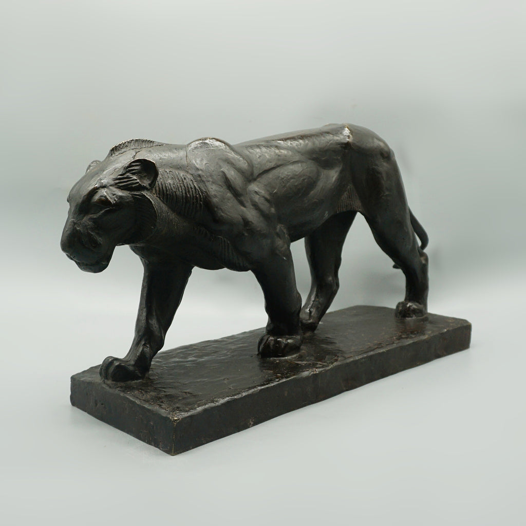 Piero Palozzolo Art Deco Striding Bronze panther - Jeroen Markies Art Deco