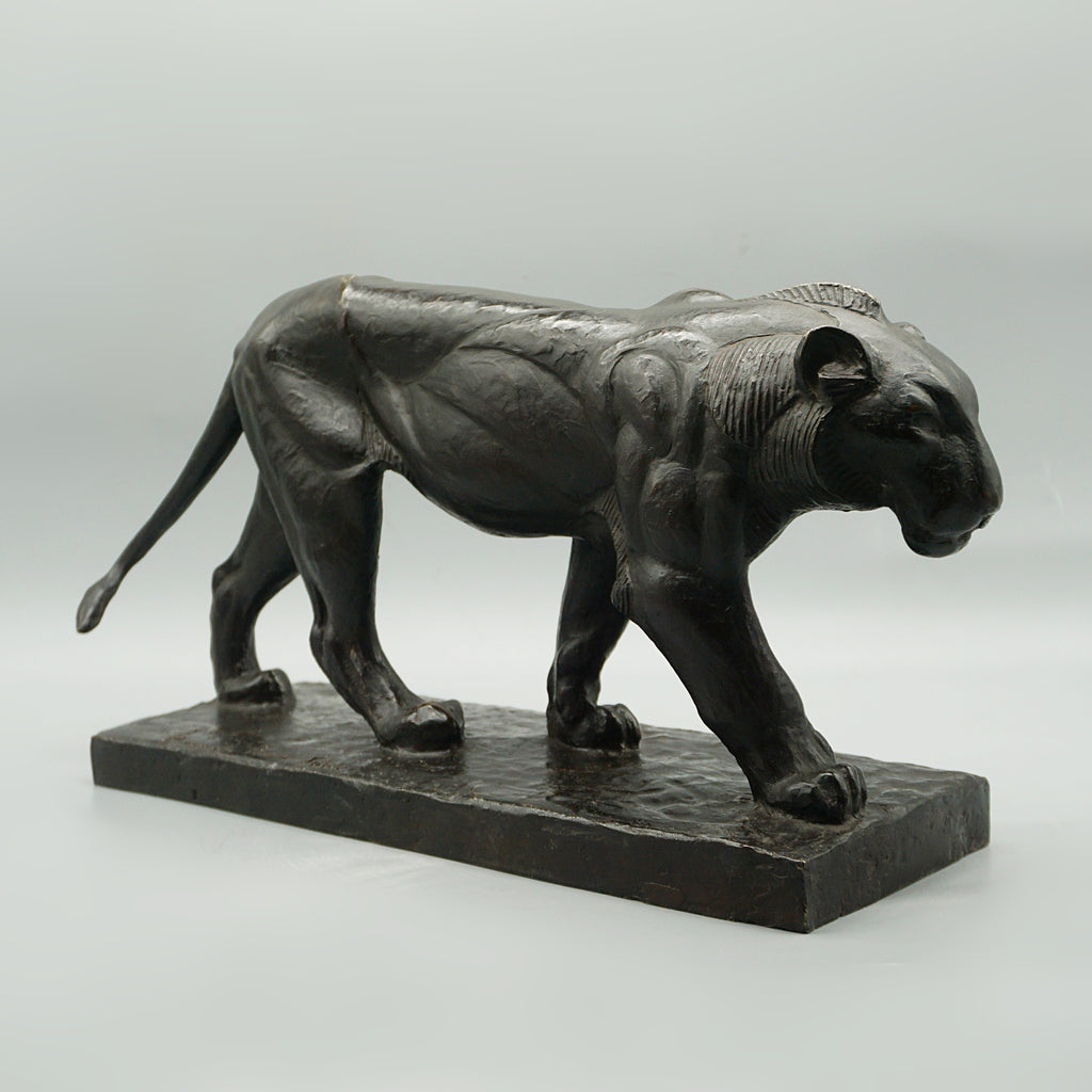 Piero Palozzolo Art Deco Striding Bronze panther - Jeroen Markies Art Deco