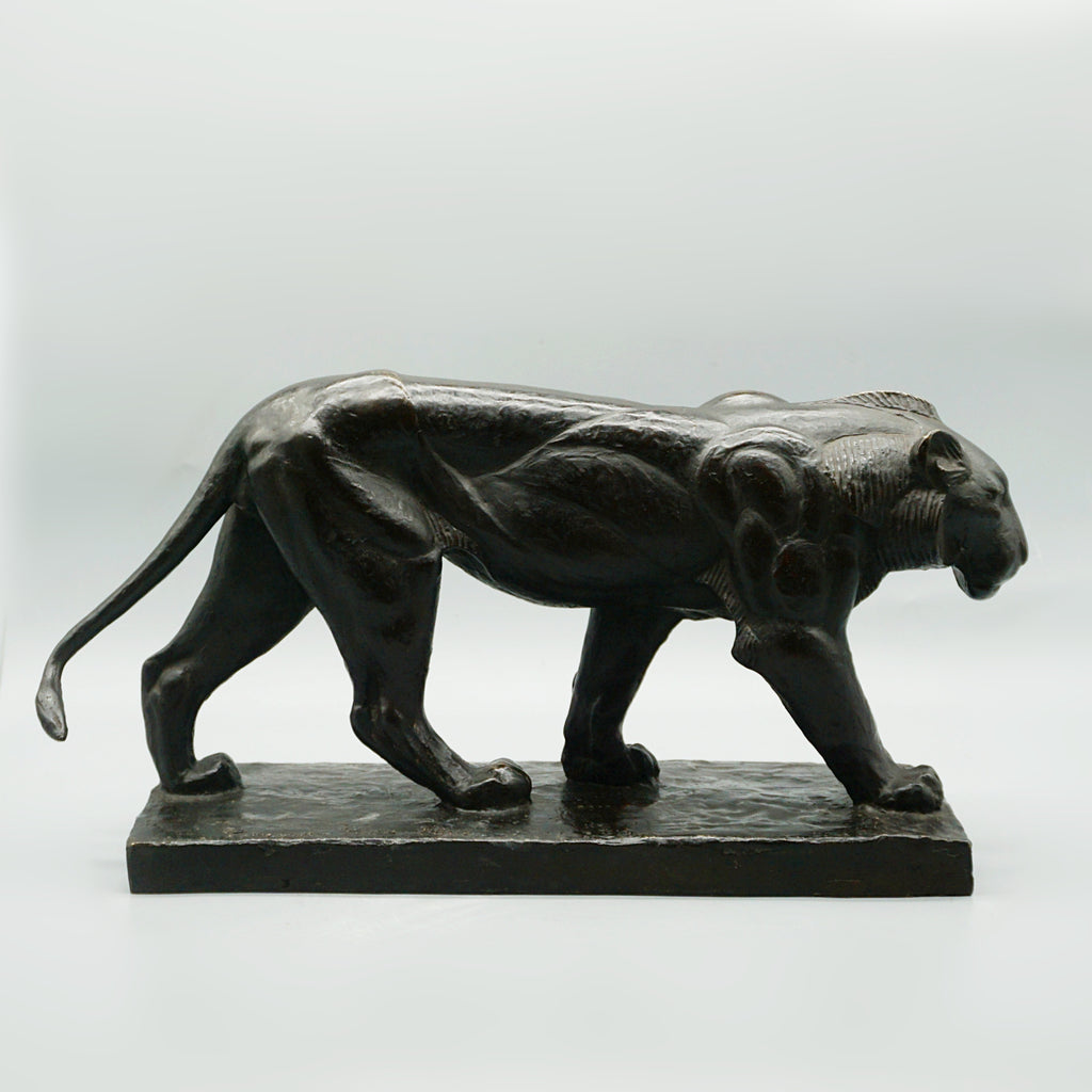 Piero Palozzolo Art Deco Striding Bronze panther - Jeroen Markies Art Deco